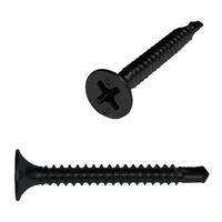 6 X 1-5/8" (Drywall Tek), Bugle Head, Phillips, Self-Drilling Screw, Black Phosphate